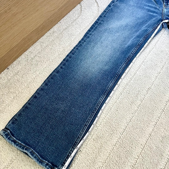 RE/DONE 70s Cropped Bootcut Jeans in Laguna High Rise Cotton Size 25 - Picture 11 of 11